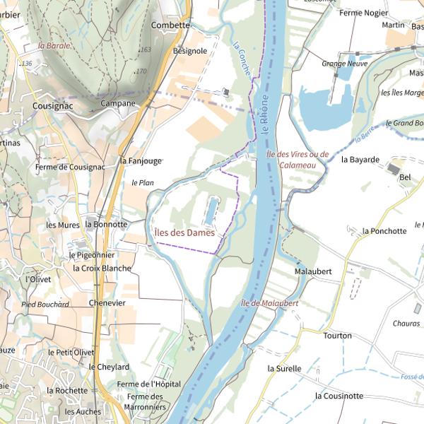 Plan cartographique de Lac des Dames