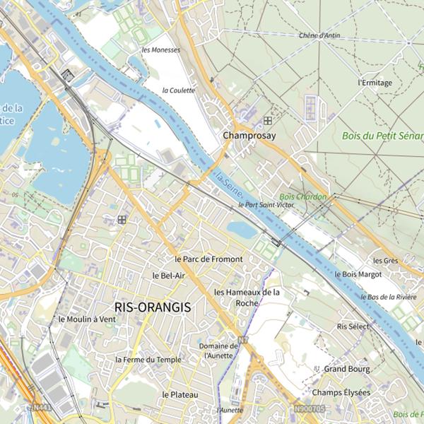 Plan cartographique de Lac des Docks