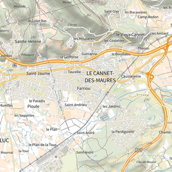 Plan cartographique de Lac des Escarcets