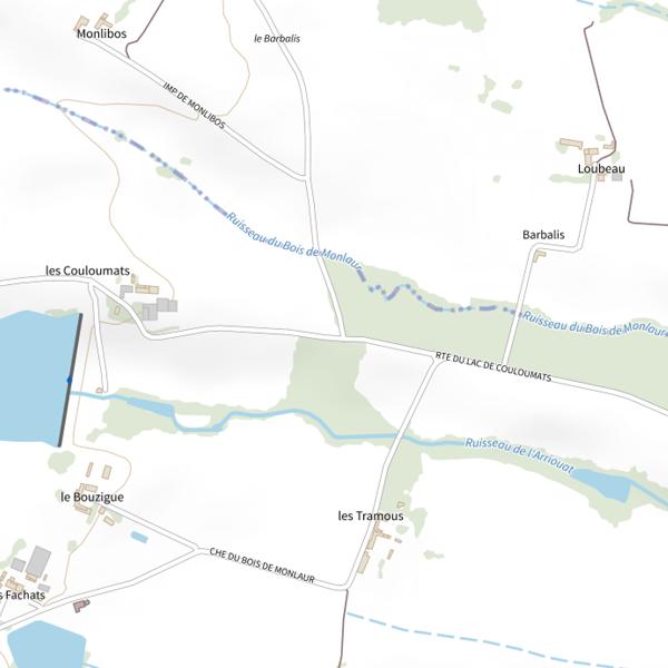 Plan cartographique de Lac des Fachats