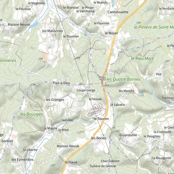 Plan cartographique de Lac des Fées