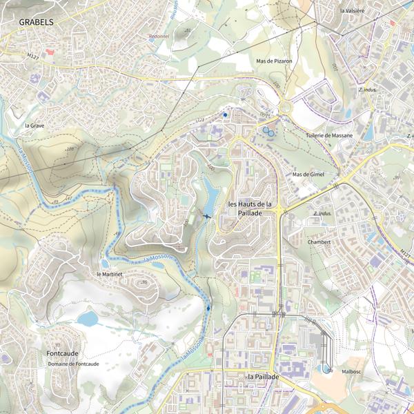 Plan cartographique de Lac des garrigues