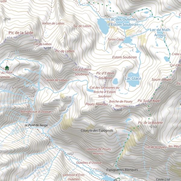 Plan cartographique de Lac des Gentianes