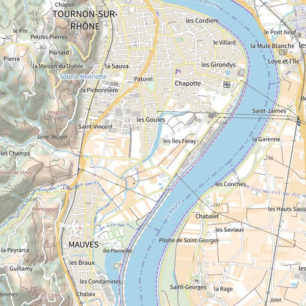 Plan cartographique de Lac des Goules
