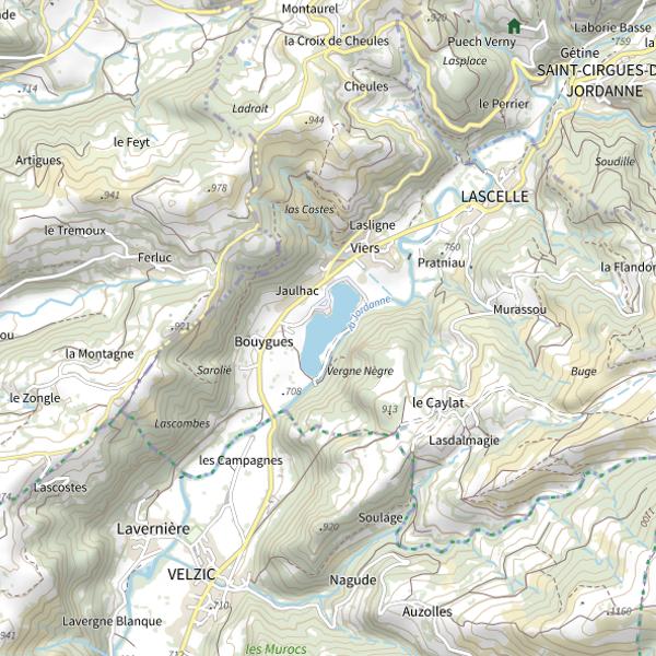 Plan cartographique de Lac des Graves