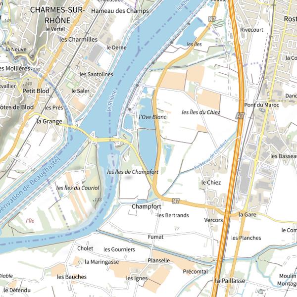 Plan cartographique de Lac des Îles du chez