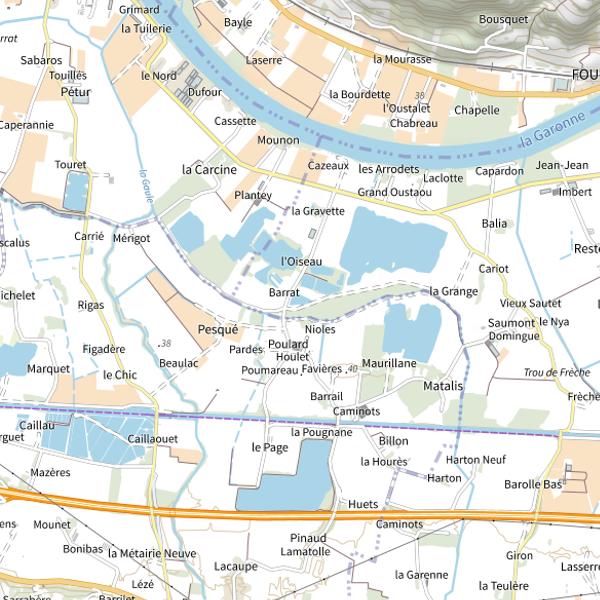 Plan cartographique de Lac des Marais