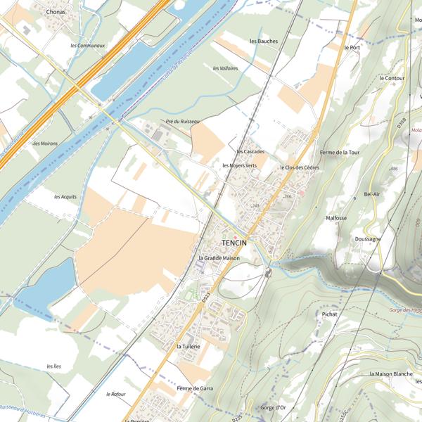 Plan cartographique de Lac des Martelles