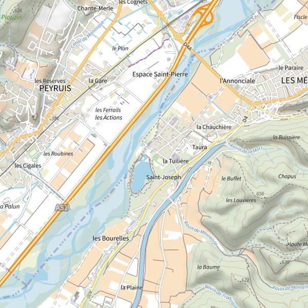 Plan cartographique de Lac des mées
