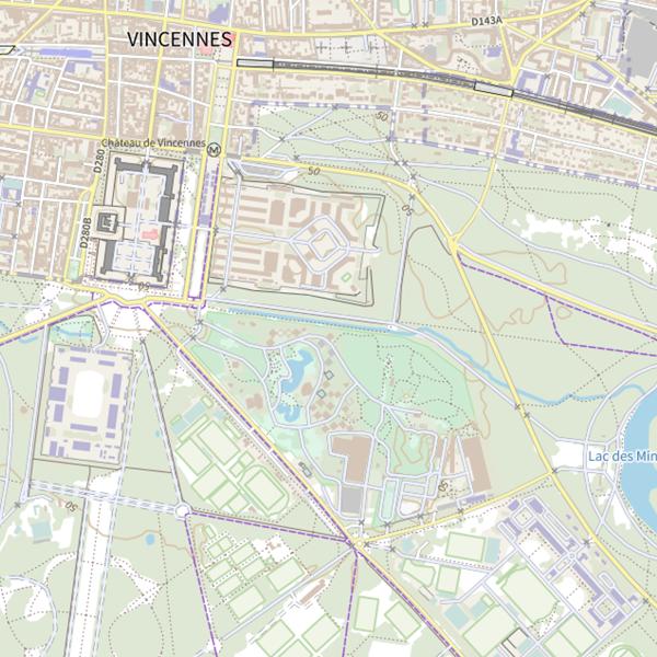 Plan cartographique de Lac des Minimes