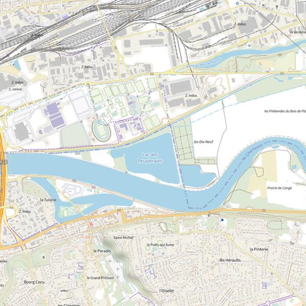 Plan cartographique de Lac des Peupleraies