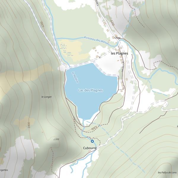 Plan cartographique de Lac des Plagnes