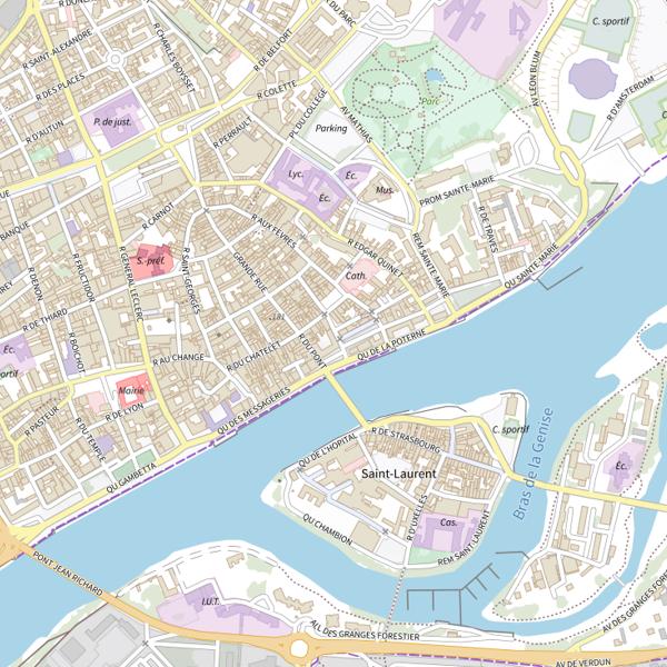 Plan cartographique de Lac des Prés St Jean