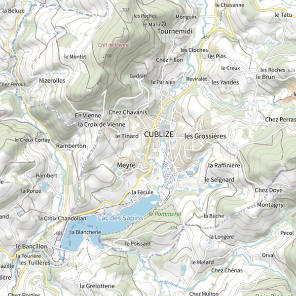 Plan cartographique de Lac des Sapins