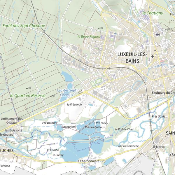 Plan cartographique de Lac des sept chevaux