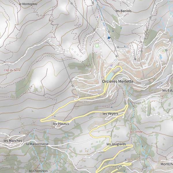 Plan cartographique de Lac des Sirènes