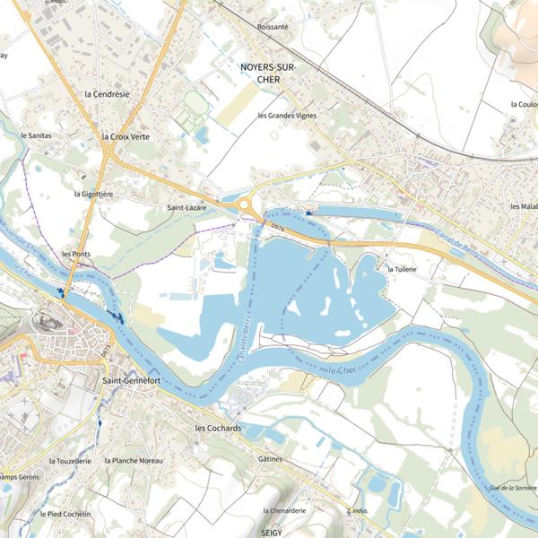 Plan cartographique de Lac des Trois Provinces (Seigy)