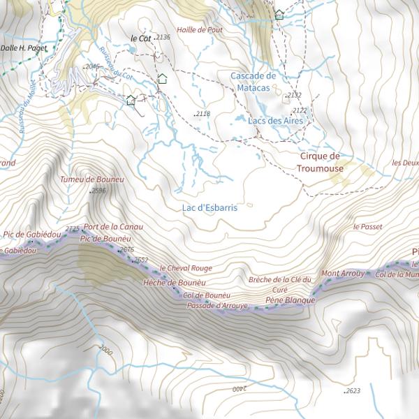 Plan cartographique de Lac d'Esbarris