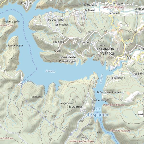 Plan cartographique de Lac d'Esparron