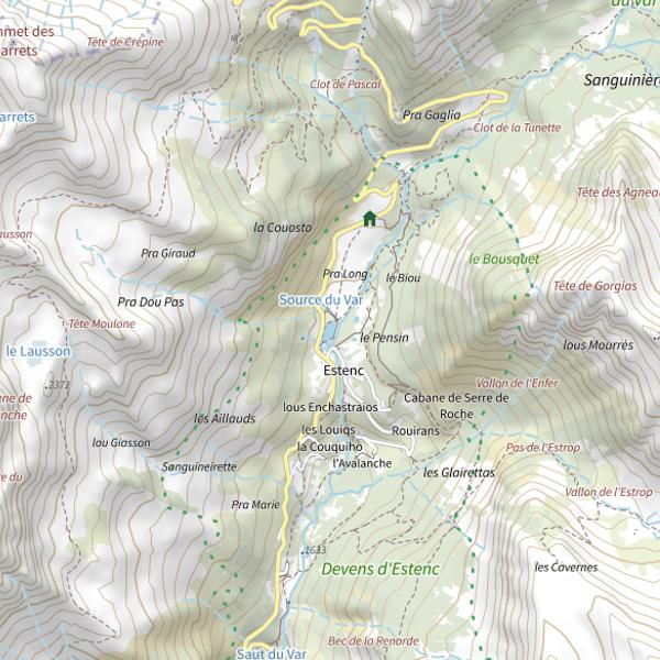 Plan cartographique de Lac d'Estenc