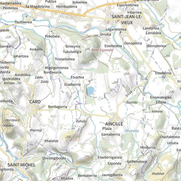 Plan cartographique de Lac d'Harrieta
