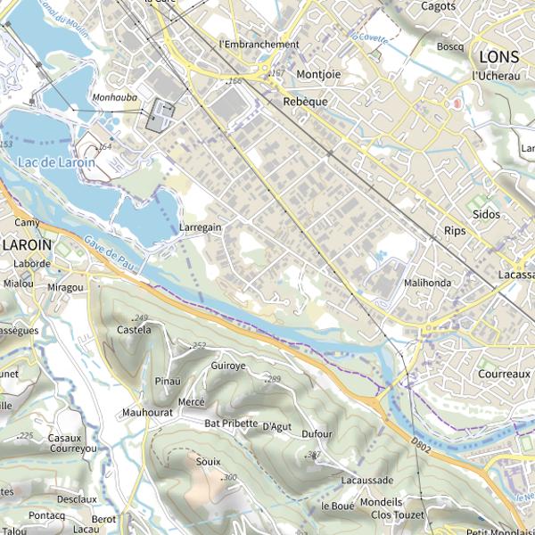 Plan cartographique de Lac d'Iktus (Lons)