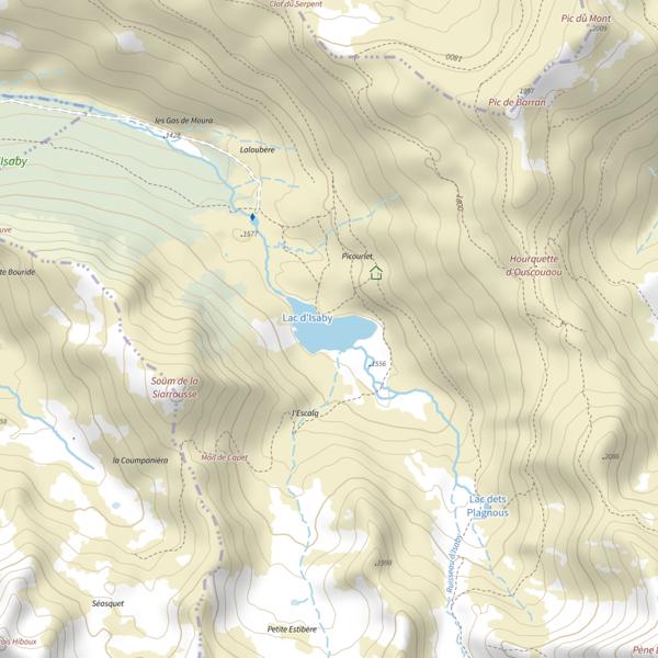 Plan cartographique de Lac d'Isaby