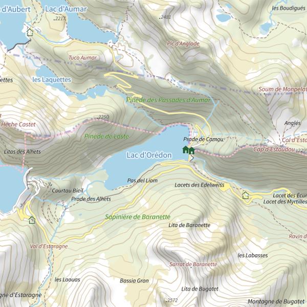 Plan cartographique de Lac d'Orédon