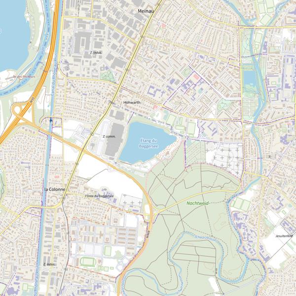 Plan cartographique de Lac du Baggersee