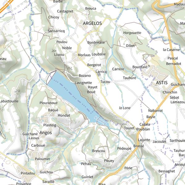 Plan cartographique de Lac du Balaing