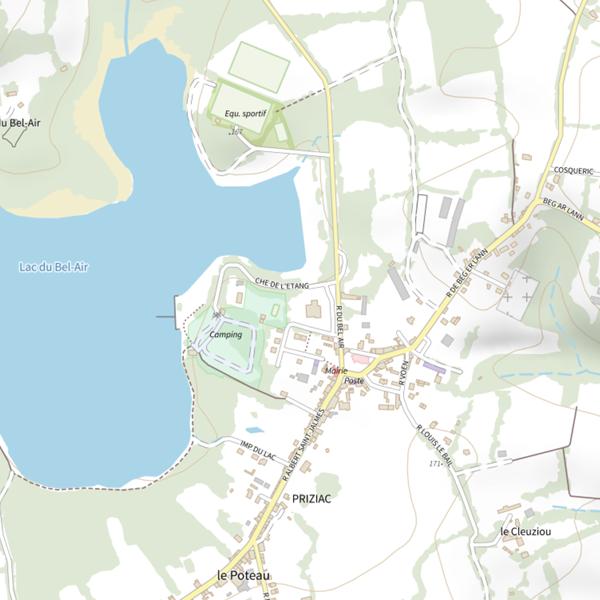 Plan cartographique de Lac du Bel-air