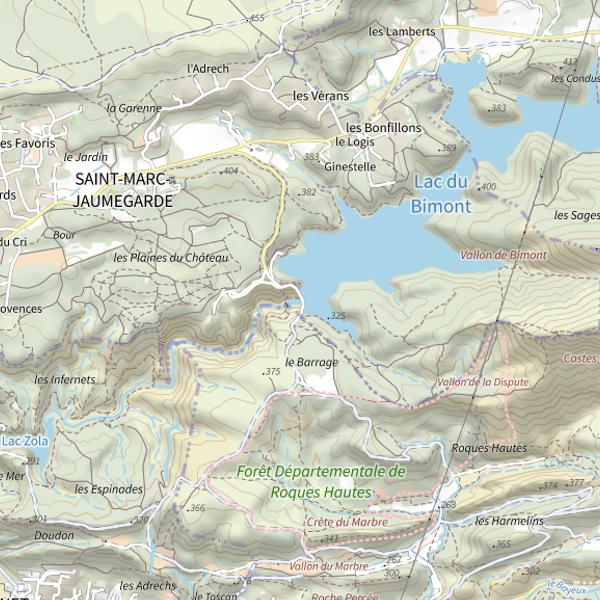 Plan cartographique de Lac du Bimont