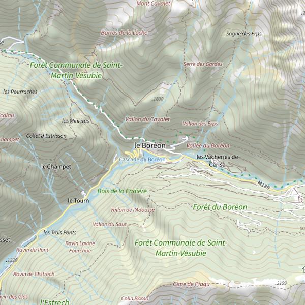 Plan cartographique de Lac du Boreon