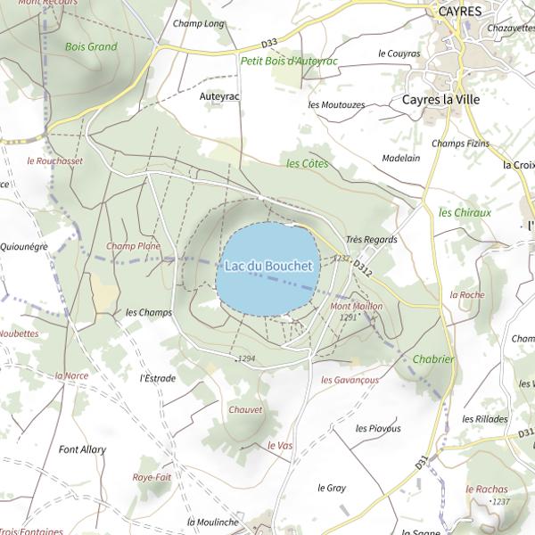 Plan cartographique de Lac du Bouchet