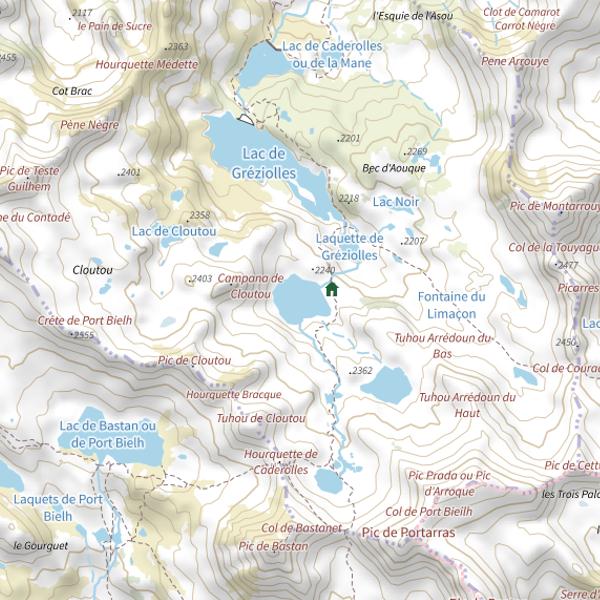 Plan cartographique de Lac du Campana