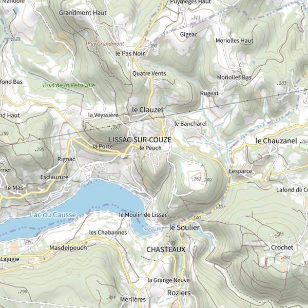 Plan cartographique de Lac du Causse