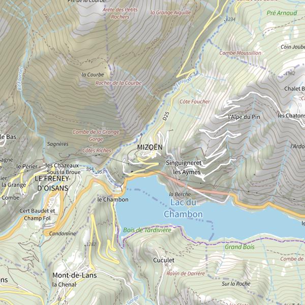 Plan cartographique de Lac du Chambon