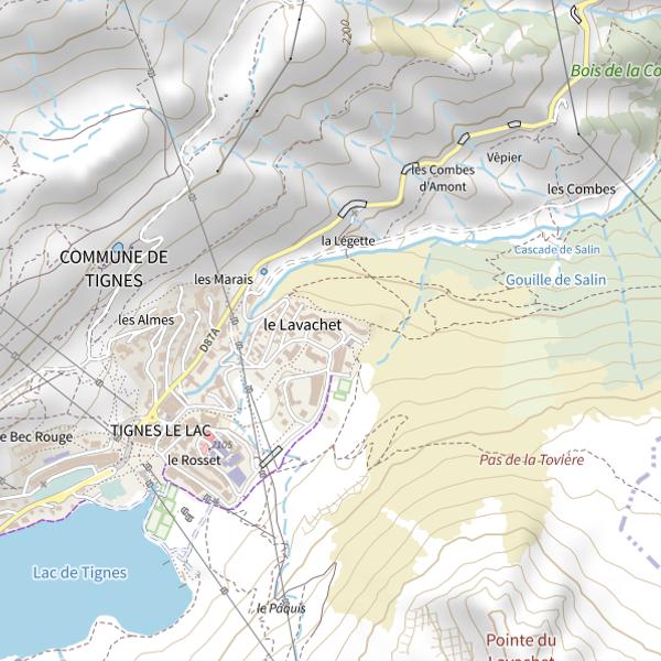 Plan cartographique de Lac du Chevril