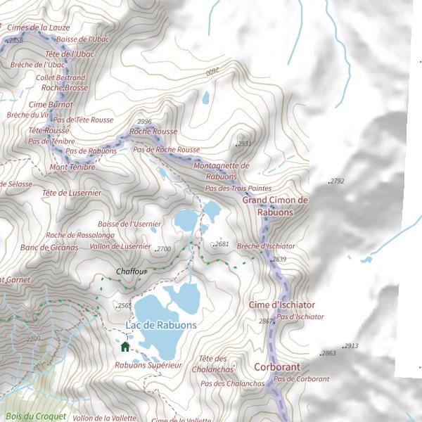 Plan cartographique de Lac du Cimon