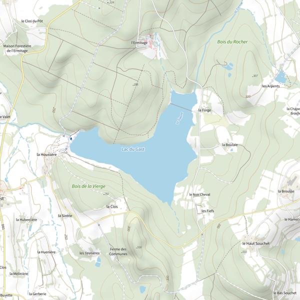 Plan cartographique de Lac du Gast