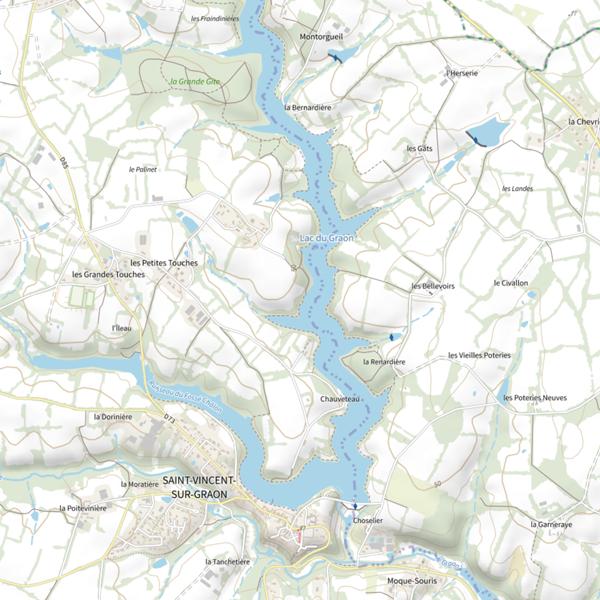 Plan cartographique de Lac du Graon