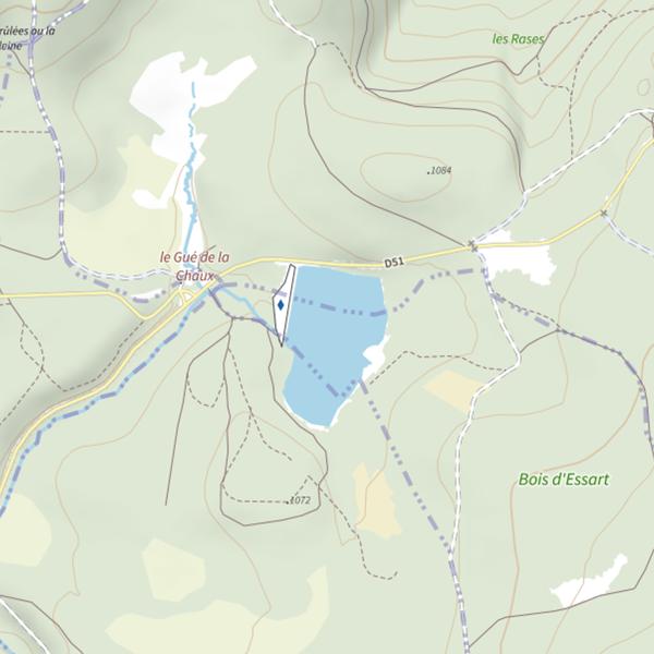Plan cartographique de Lac du Gué de la Chaux