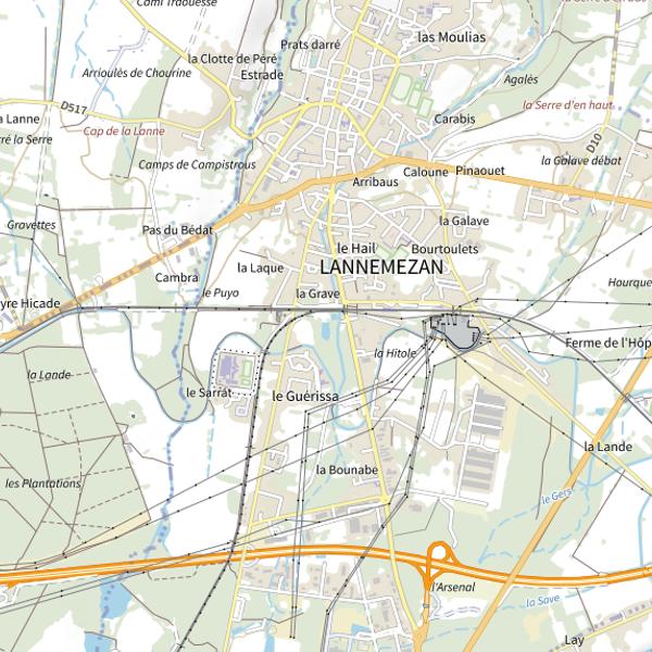Plan cartographique de Lac du Guérissa