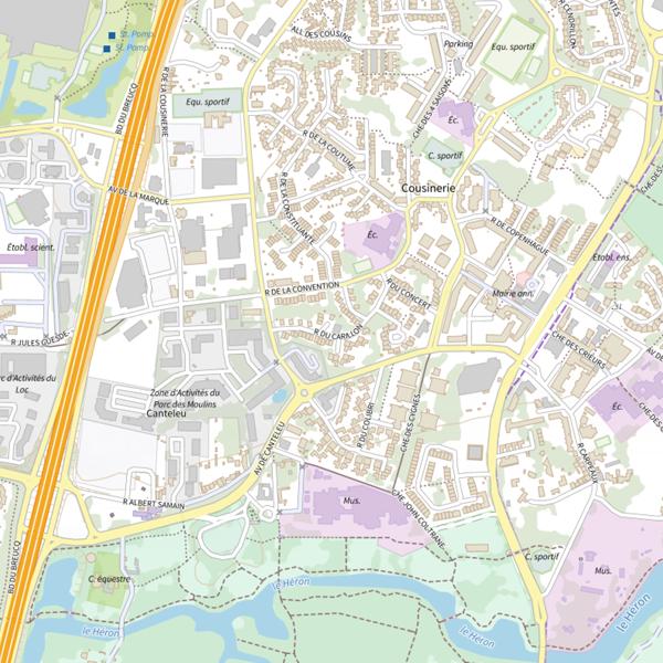 Plan cartographique de Lac du Héron