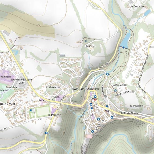 Plan cartographique de Lac du Lampy
