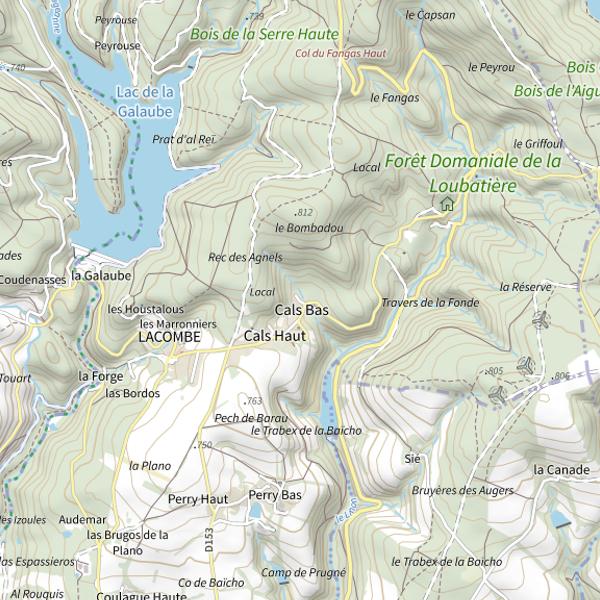 Plan cartographique de Lac du Linon