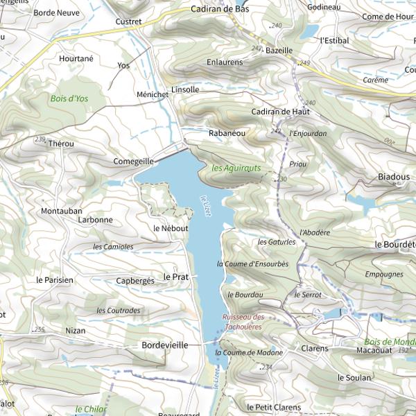 Plan cartographique de Lac du Lizet