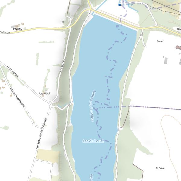 Plan cartographique de Lac du Louet