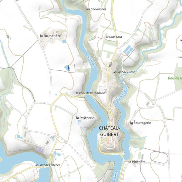 Plan cartographique de Lac du Marillet, Le Pont de la Tannerie