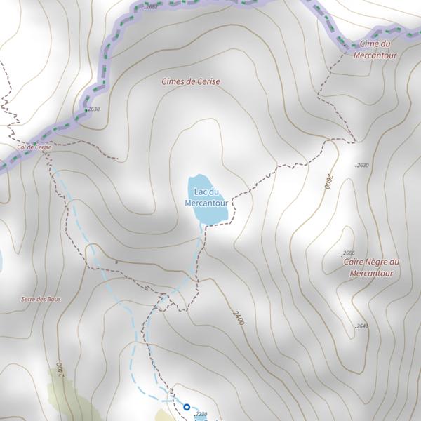 Plan cartographique de Lac du Mercantour